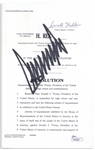 Donald Trump Signed Souvenir Articles of Impeachment -- With JSA COA, Signed by Trump as President